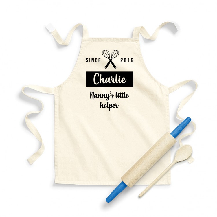 Personalised Apron Child - Natural cotton